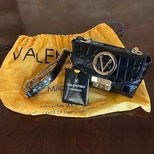 Brand new Italian leather black Valentino Handbag